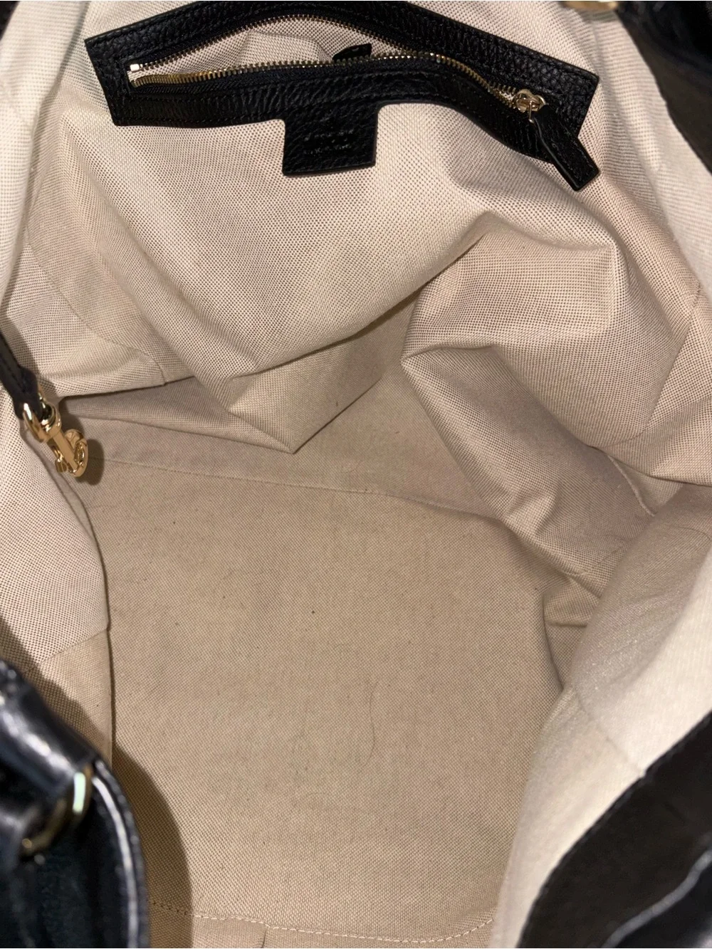 Gucci Soho Black Pebbled Leather Tote Bag 282308
